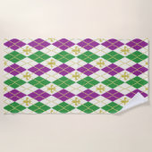 Mardi Gras Raute Beach Handtuch (Vorderseite)