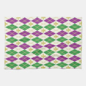 Mardi Gras Raute Handtuch (Horizontal)