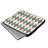 Mardi Gras Raute Laptop Sleeve (Vorne Knopf)