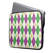 Mardi Gras Raute Laptop Sleeve (Vorderseite Links)