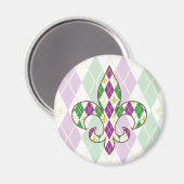 Mardi Gras Raute Magnet (Vorderseite/Rückseite)