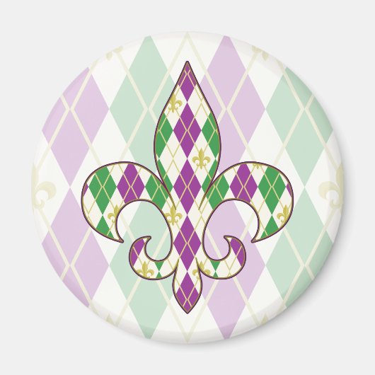 Mardi Gras Raute Magnet (Vorne)