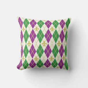Mardi Gras Raute Pillow Kissen