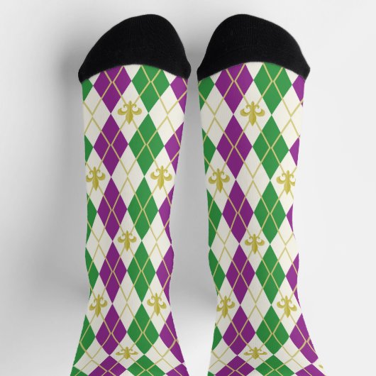 Mardi Gras Raute Socken (Oben)