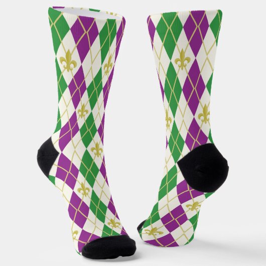Mardi Gras Raute Socken (Gewinkelt)
