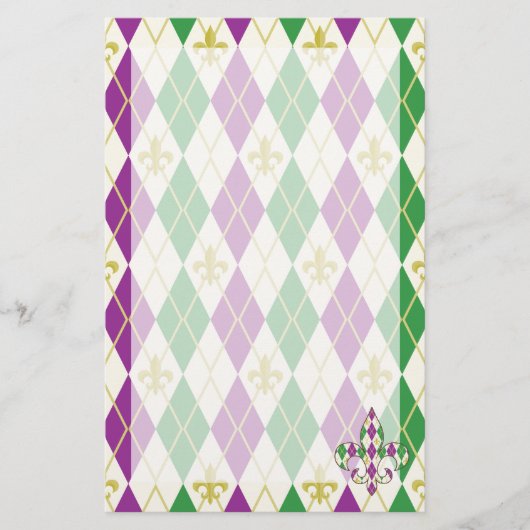 Mardi Gras Raute Stationery Briefpapier (Vorderseite)
