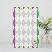 Mardi Gras Raute Stationery Briefpapier (Stehend Vorderseite)