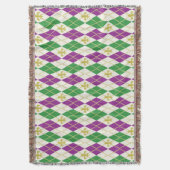 Mardi Gras Raute Throw Blanket Decke (Vorderseite Vertikal)