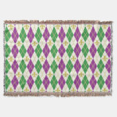 Mardi Gras Raute Throw Blanket Decke (Vorderseite)