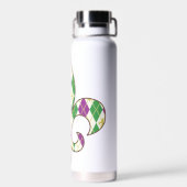 Mardi Gras Raute Trinkflasche (Rückseite)