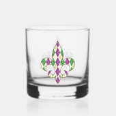 Mardi Gras Raute Whiskyglas (Rückseite)