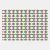 Mardi Gras Raute Wrapping Paper Set Geschenkpapier Set (Vorderseite)
