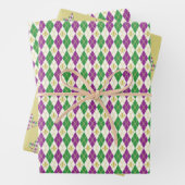 Mardi Gras Raute Wrapping Paper Set Geschenkpapier Set (Beispiel)