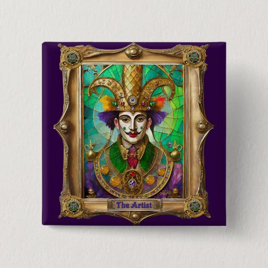Mardi Gras Realm Portraits - Der Künstler Dali Button (Vorderseite)