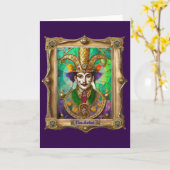 Mardi Gras Realm Portraits - Der Künstler Dali Karte (Gelbe Blume)