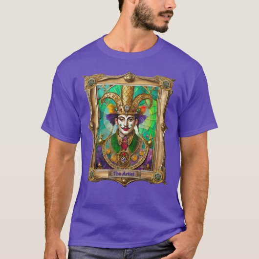 Mardi Gras Realm Portraits - Der Künstler Dali T-Shirt (Vorderseite)