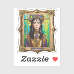 Mardi Gras Realm Portraits - Die kreolische Prinze Aufkleber