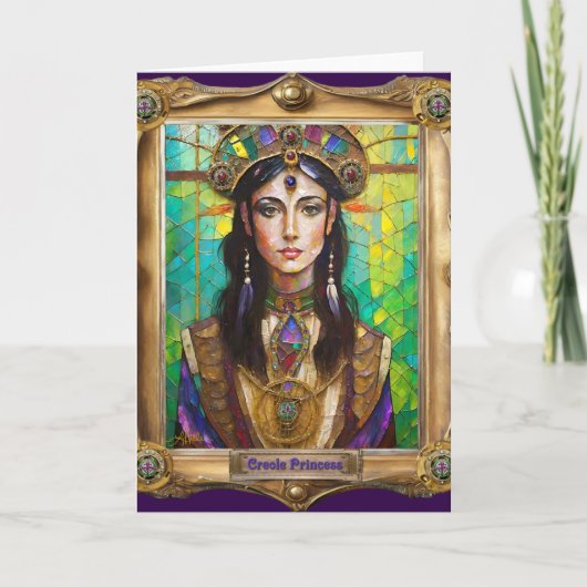 Mardi Gras Realm Portraits - Die kreolische Prinze Karte (Vorderseite)
