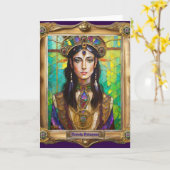 Mardi Gras Realm Portraits - Die kreolische Prinze Karte (Gelbe Blume)