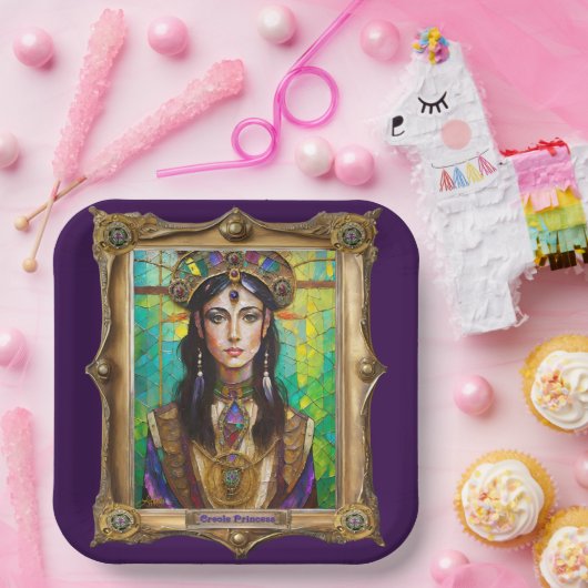 Mardi Gras Realm Portraits - Die kreolische Prinze Pappteller (Party)