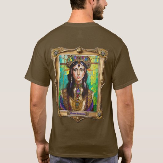 Mardi Gras Realm Portraits - Die kreolische Prinze T-Shirt (Rückseite)