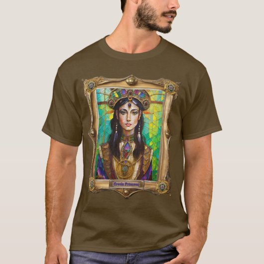 Mardi Gras Realm Portraits - Die kreolische Prinze T-Shirt (Vorderseite)
