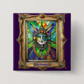 Mardi Gras Realm Portraits - Die Priesterin Button (Vorderseite)