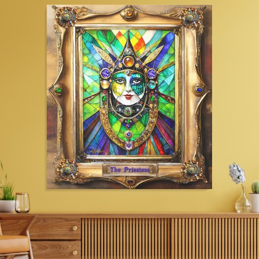 Mardi Gras Realm Portraits - Die Priesterin Leinwanddruck (Insitu (Wohnzimmer))