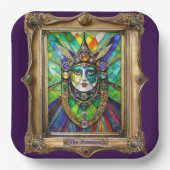 Mardi Gras Realm Portraits - Die Priesterin Pappteller (Vorderseite)