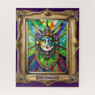 Mardi Gras Realm Portraits - Die Priesterin Puzzle