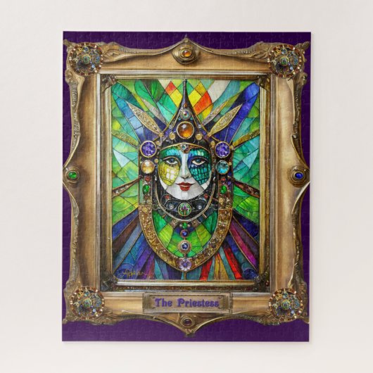 Mardi Gras Realm Portraits - Die Priesterin Puzzle (Vertikal)