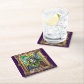 Mardi Gras Realm Portraits - Die Priesterin Rechteckiger Pappuntersetzer (Vor Ort)