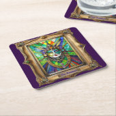 Mardi Gras Realm Portraits - Die Priesterin Rechteckiger Pappuntersetzer (angewinkelt)