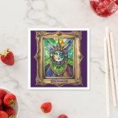 Mardi Gras Realm Portraits - Die Priesterin Serviette (Beispiel)