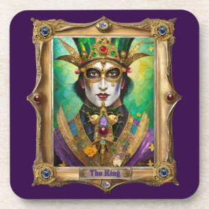 Mardi Gras Realm Portraits - The King Getränkeuntersetzer
