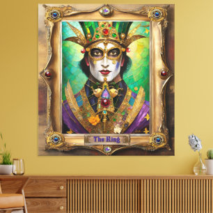 Mardi Gras Realm Portraits - The King Leinwanddruck
