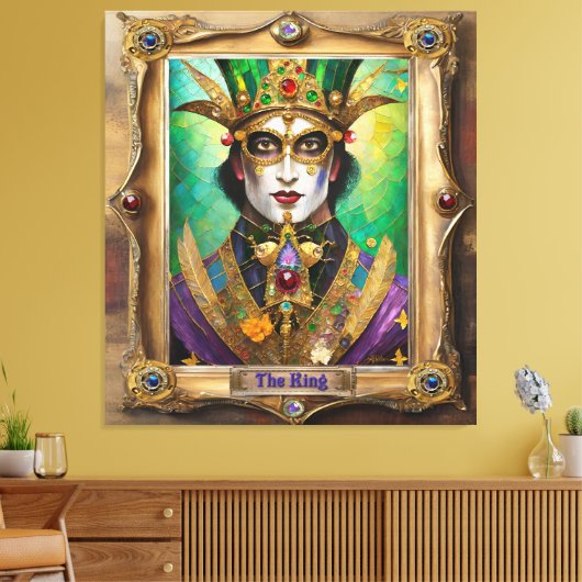Mardi Gras Realm Portraits - The King Leinwanddruck (Insitu (Wohnzimmer))