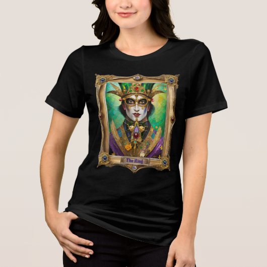 Mardi Gras Realm Portraits - The King Tri-Blend Shirt (Vorderseite)