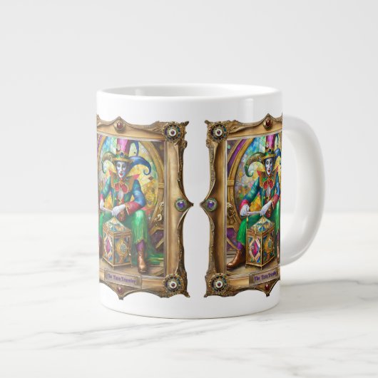 Mardi Gras Realm Portraits - The Time Traveller Jumbo-Tasse (Vorderseite Rechts)