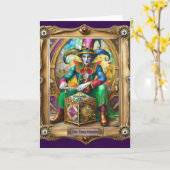 Mardi Gras Realm Portraits - The Time Traveller Karte (Gelbe Blume)