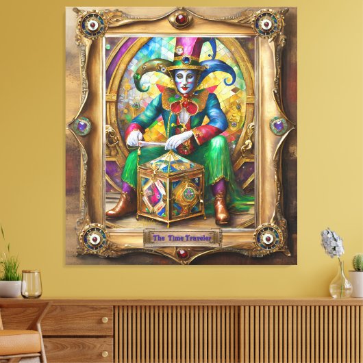 Mardi Gras Realm Portraits - The Time Traveller Leinwanddruck (Insitu (Wohnzimmer))