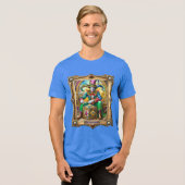 Mardi Gras Realm Portraits - The Time Traveller Tri-Blend Shirt (Vorderseite voll)