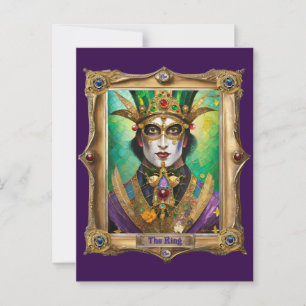 Mardi Gras Realm Porträts - Der König Postkarte