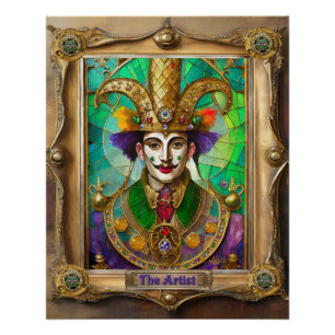 Mardi Gras Realm Porträts - Der Künstler Dali Poster