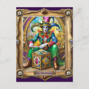 Mardi Gras Realm-Porträts - Der Zeitreisende Postkarte