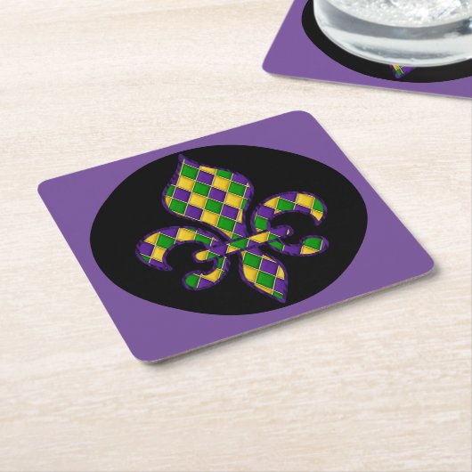 Mardi Gras Rechteckiger Pappuntersetzer (angewinkelt)