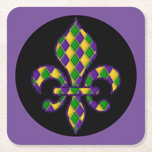 Mardi Gras Rechteckiger Pappuntersetzer (Vorderseite)