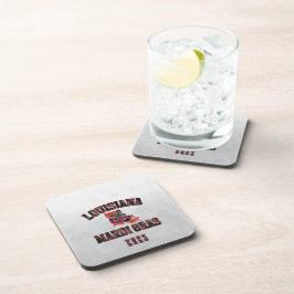 Mardi Gras Red Black Getränkeuntersetzer