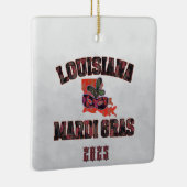 Mardi Gras Red Black Keramikornament (Rechts)
