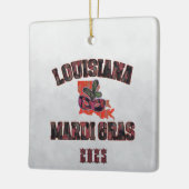 Mardi Gras Red Black Keramikornament (Links)